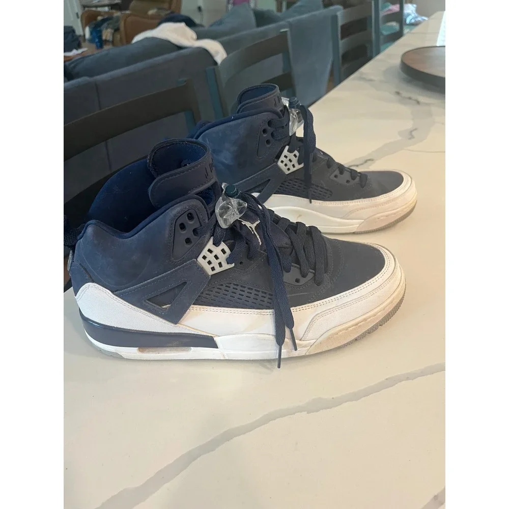 Jordan Spizike Midnight Navy White Mens Basketball Shoes Size 10.5 Stretwear